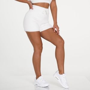 NVGTN White Casual Cutie Lounge Shorts